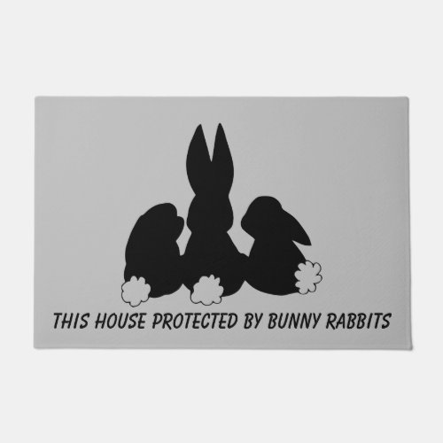 Three Bunny Rabbits Doormat