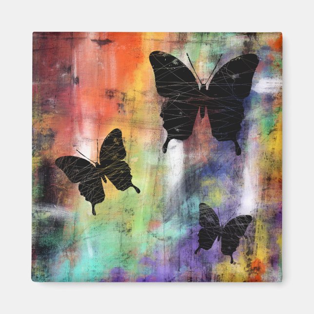 Three Butterflies Magnet (Front)