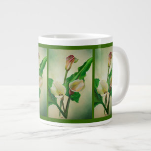 Three Calla Lilies Stunning Botanical Acrylic Giant Coffee Mug