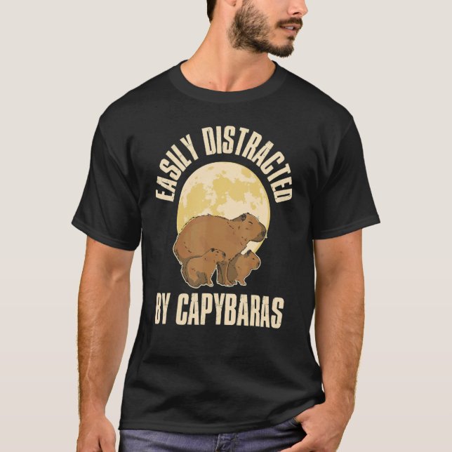 Three Capybara Moon T-Shirt (Front)
