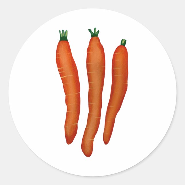 Three carrots painting on stickers (Front)