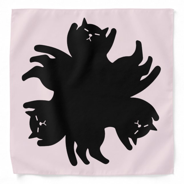 Three Cat. Chic. Cute. Cool Bandana (Front)