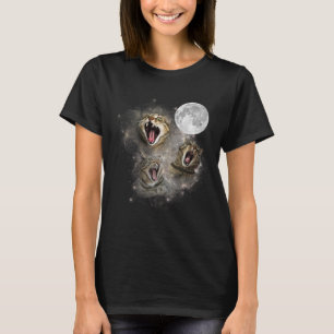 Three Cat Meow Moon Funny Weird Cursed Meme T-Shirt