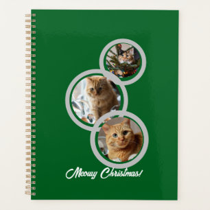 Three Cat Photos Christmas Customize Planner