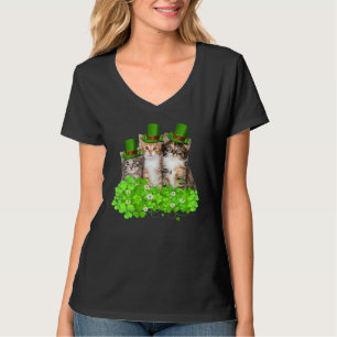 Three Cat St Patricks Day Kitten Irish T-Shirt