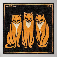 Three cats by Julie de Graag 