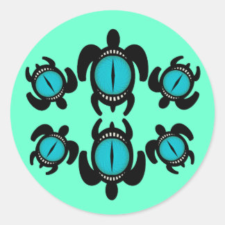 Three Cat's Eye Turtles Stickers
