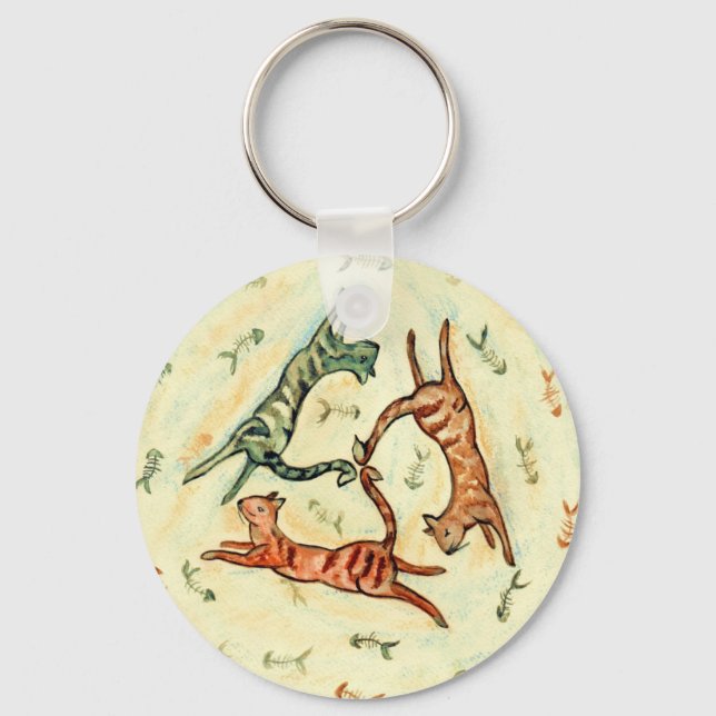 Three Cats Keychain (Front)