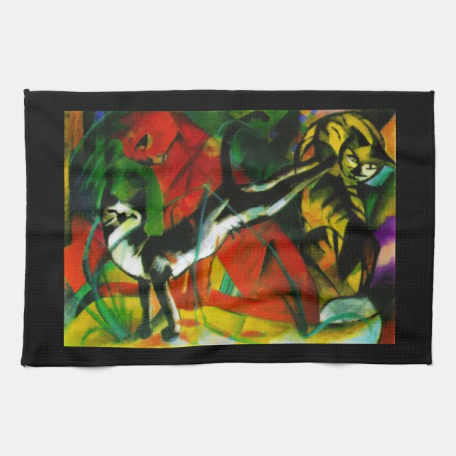 Three Cats Kitchen Towel (Horizontal)
