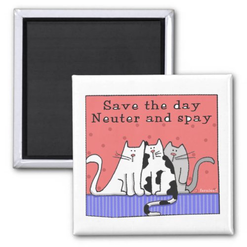 Three Cats Neuter and Spay Magnet