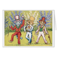 Three cats performing by Louis Wain