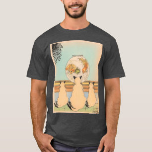 Three cats watching fish in an aquarium Clyde A Co T-Shirt