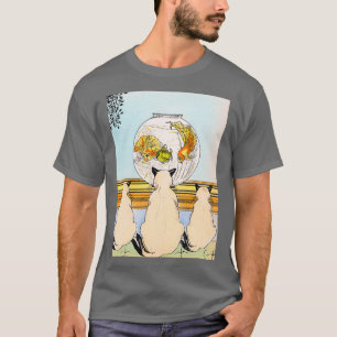 Three cats watching fish in an aquarium T-Shirt