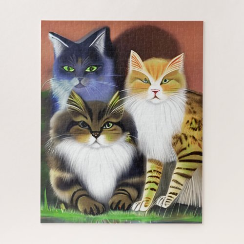 Three Cats with an Attitude  Jigsaw Puzzle