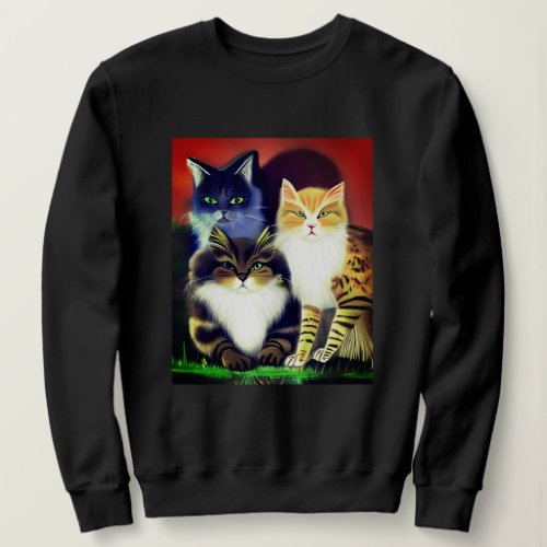Three Cats with an Attitude  Sweatshirt