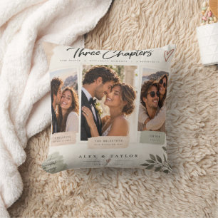 Three Chapters Couple Photo Pillow