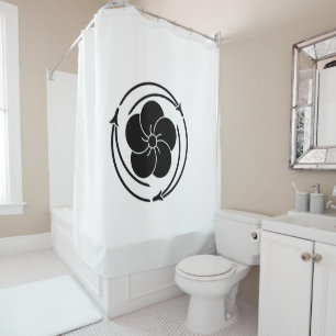 Three chases, pine needle twisted plum shower curtain