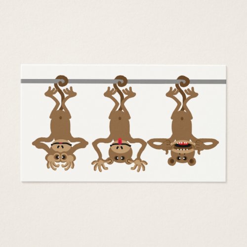 Three cheeky monkeys business card