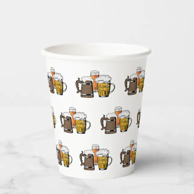 Three Cheers Beers Paper Cups | Zazzle