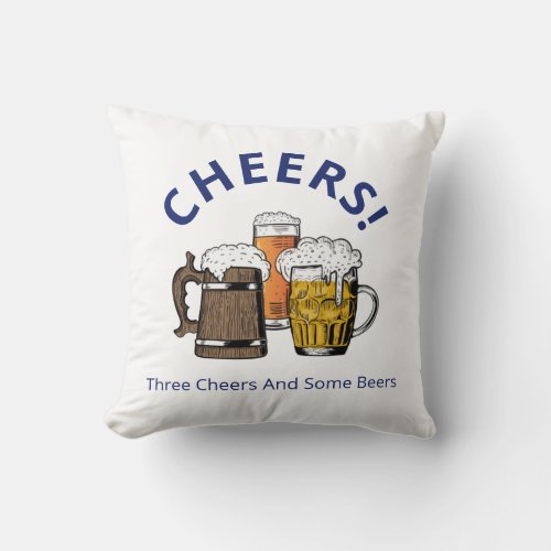 Three Cheers Beers Throw Pillow