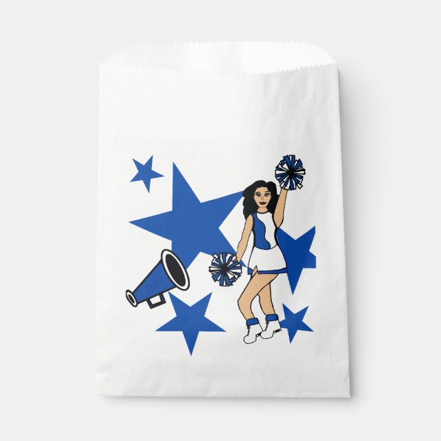 Three Cheers Custom White Favor Bag Blue #2 (Front)