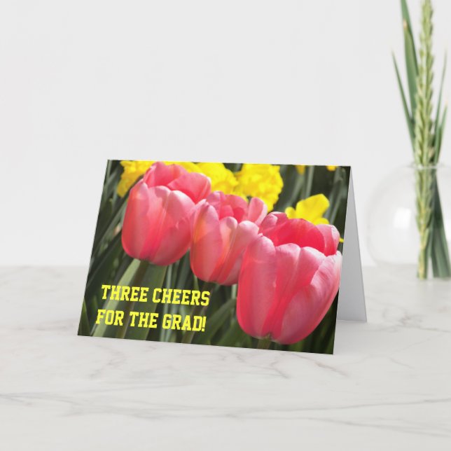 Three Cheers Graduation Congratulations Card (Front)
