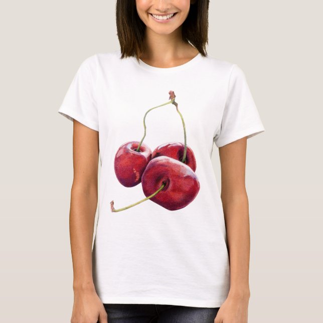 Three Cherries Ladies T-shirt (Front)