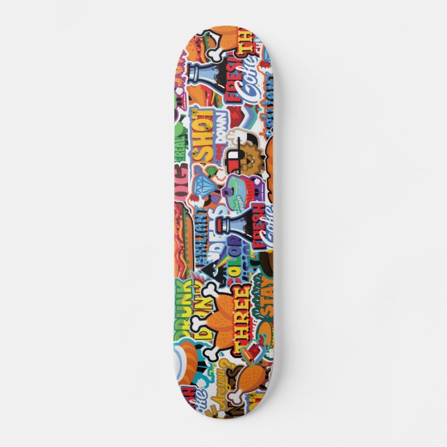 Three Chicken Legs Skateboard Deck (Front)