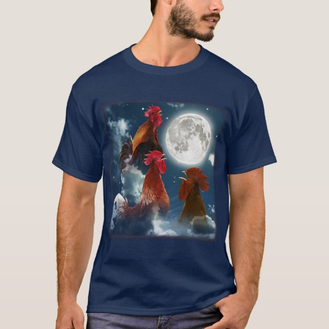 Three Chicken Moon T-Shirt (Front)