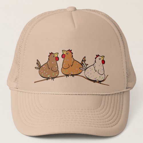 Three Chickens on a Branche _ Cap Hat