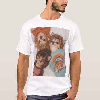 Three Chihuahua Friends with Big 1980s Hair T-Shirt
