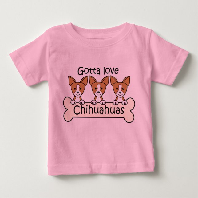 Three Chihuahuas Baby T-Shirt (Front)