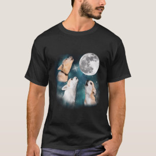 Three Chihuahuas Howl At Moon 3 Wolfs - Funny Wolv T-Shirt