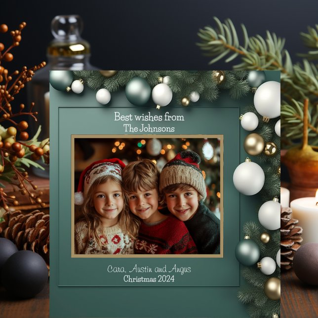 Three Children Family Photo Christmas  Ceramic Tile (Creator Uploaded)
