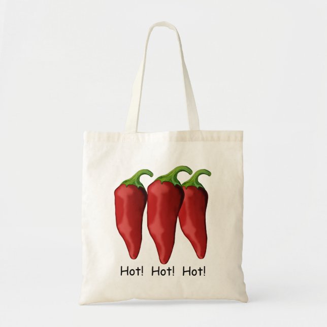 Three chili peppers tote bag (Front)