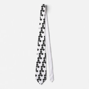 Three Chinese fans Neck Tie