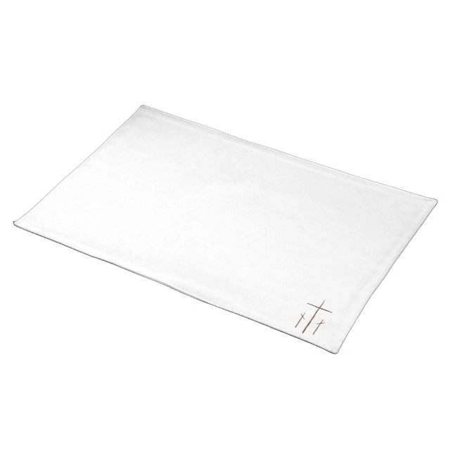 Three Christian Crosses Calvary Placemat (On Table)