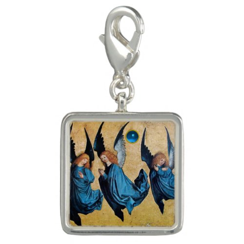 THREE CHRISTMAS ANGELS IN BLUE CHARM