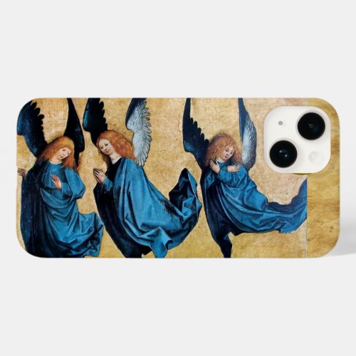 THREE CHRISTMAS ANGELS IN BLUE PARCHMENT Case_Mate iPhone 14 CASE