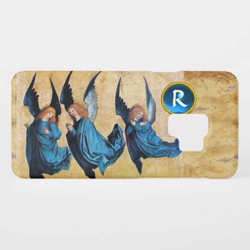 THREE CHRISTMAS ANGELS IN BLUE PARCHMENT MONOGRAM Case_Mate SAMSUNG GALAXY S9 CASE