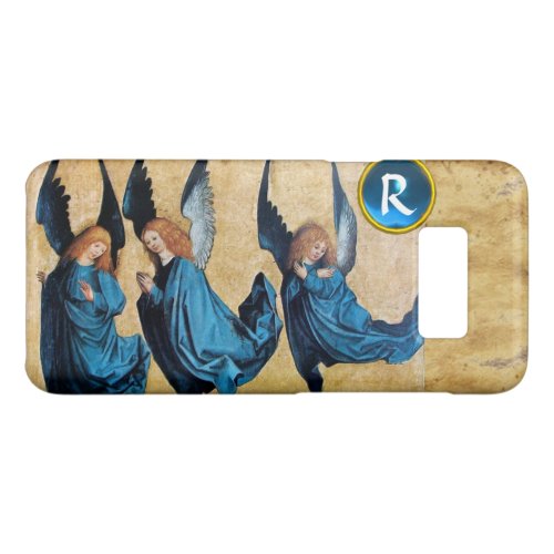 THREE CHRISTMAS ANGELS IN BLUE PARCHMENT MONOGRAM Case_Mate SAMSUNG GALAXY S8 CASE