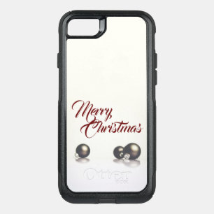 Three christmas balls in front of light background OtterBox commuter iPhone SE/8/7 case