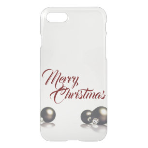 Three christmas balls in front of light background iPhone SE/8/7 case