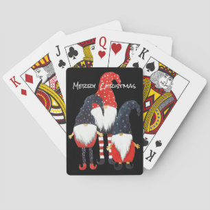 Three Christmas Elf Playing Cards