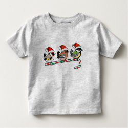Three Christmas Songbirds (EU) Toddler Fine Jersey T-Shirt