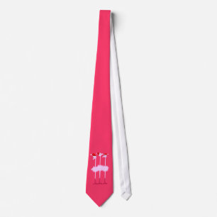 Three Christmas Flamingos Ties