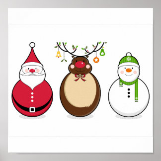 Three Christmas Friends Poster