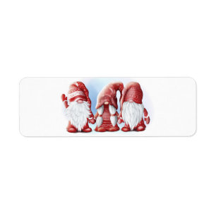 Three Christmas funny gnomes Coffee Mug Serving Tr Label