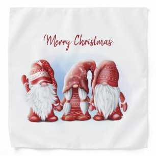 Three Christmas funny gnomes Coffee Mug Stone Magn Bandana