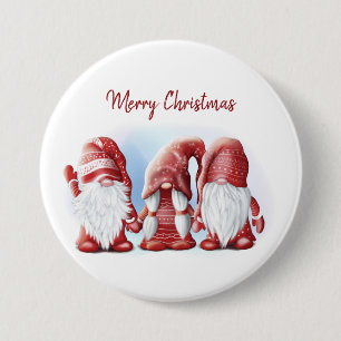 Three Christmas funny gnomes Coffee Mug Stone Magn Button